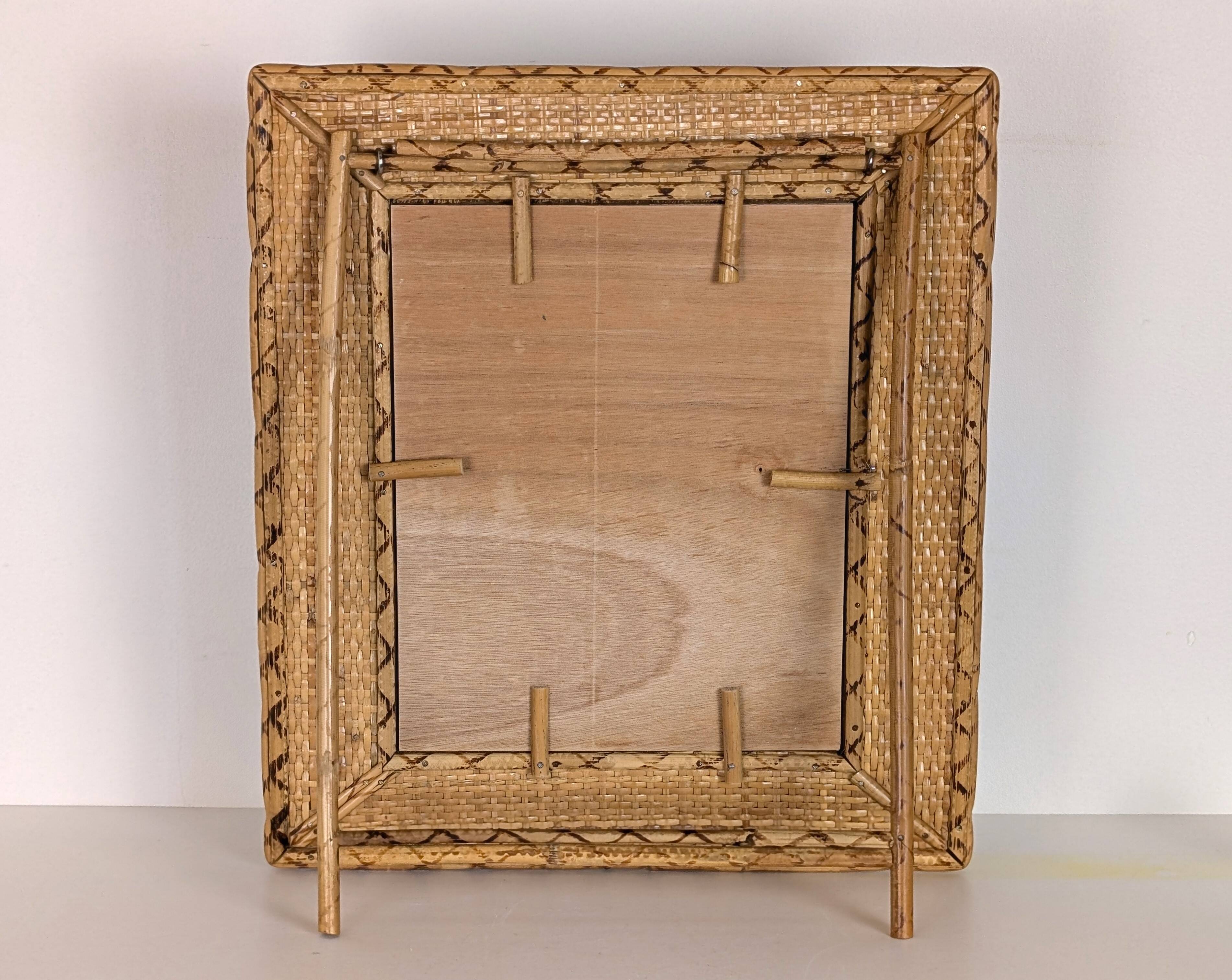 Rattan mirror