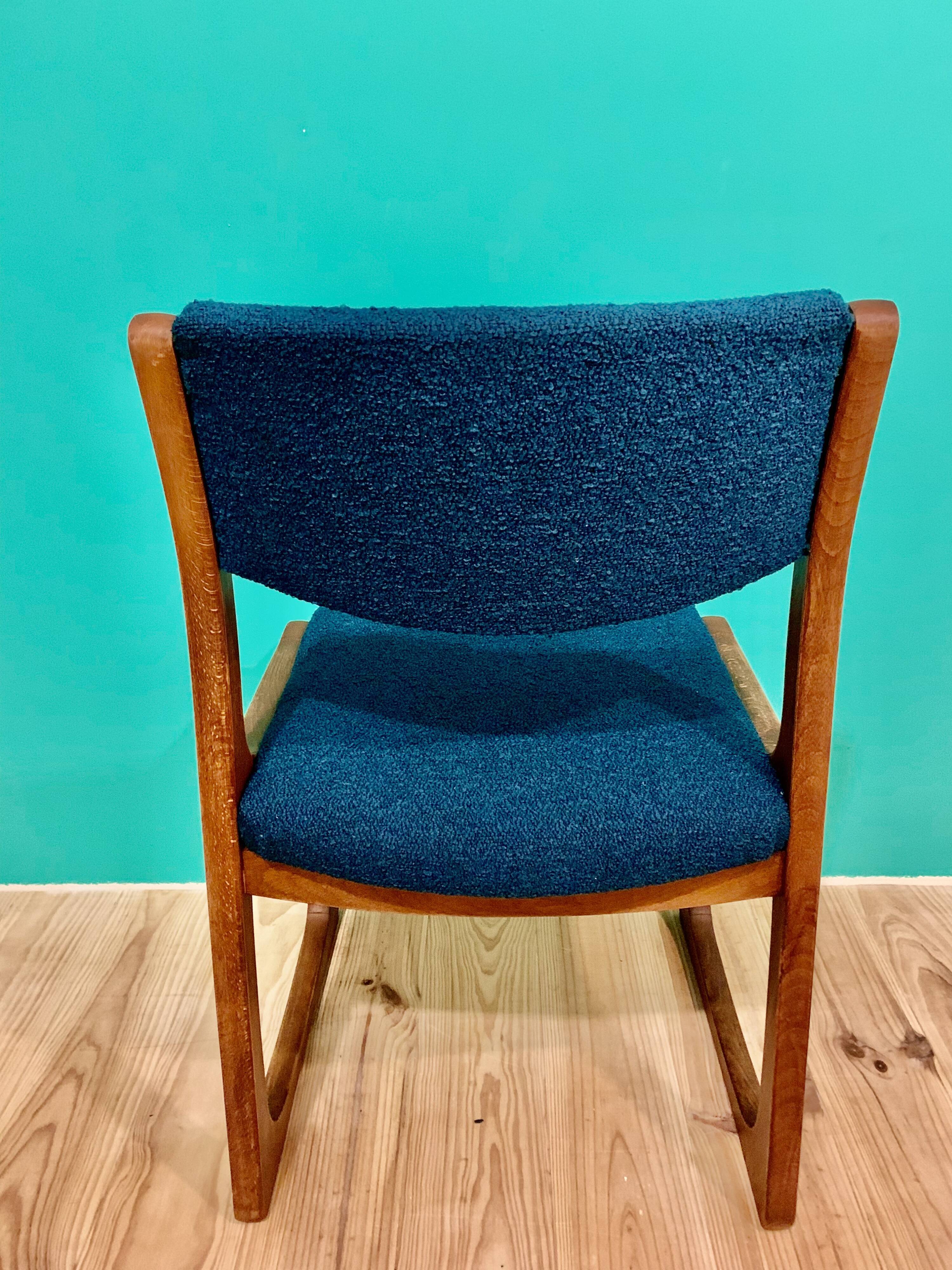 Set of 4 chairs sleigh vintage 1970