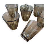 Verres à eau en verre fumé