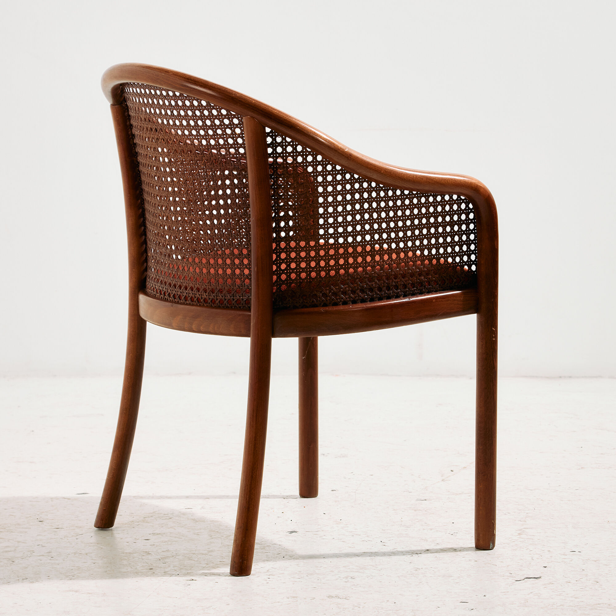 Armchair in beech and rattan