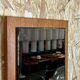 60s 70s teak mirror 77x37cm