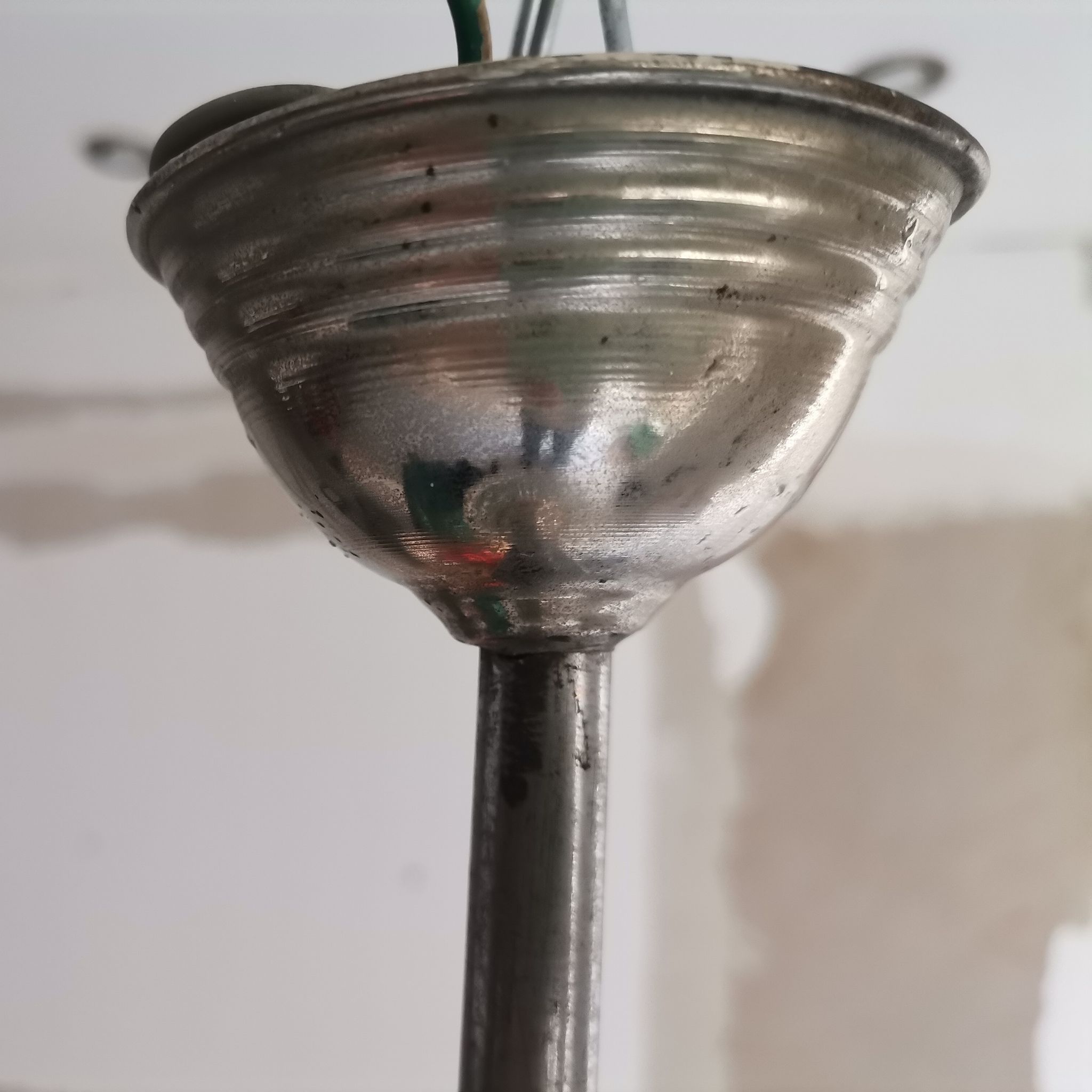 Suspension en verre du milieu du siècle années 1960