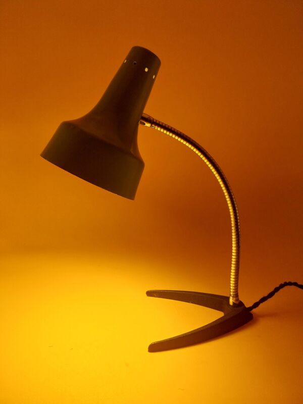 Lampe cocotte verte métal année 50
