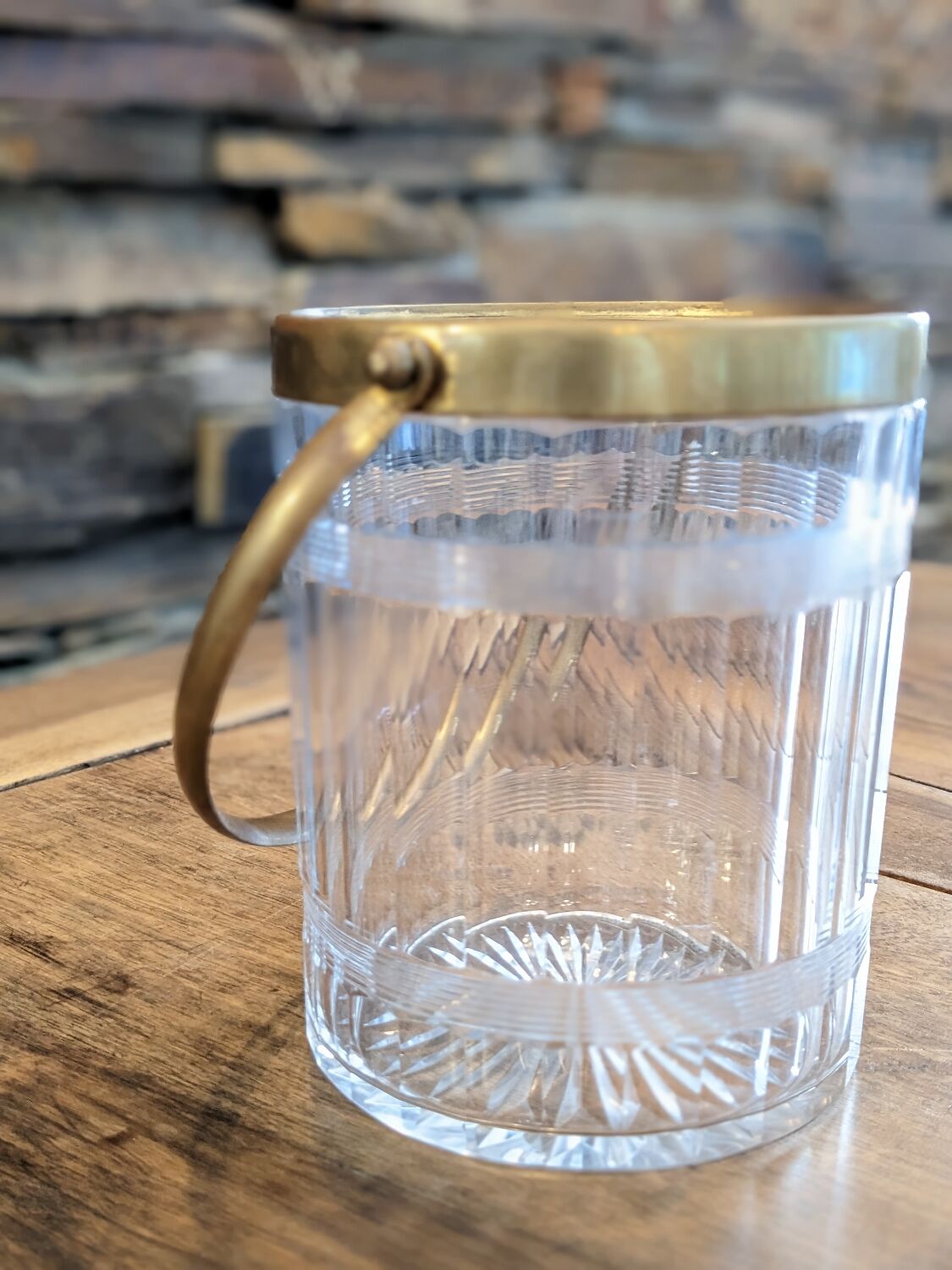 Art deco ice bucket in Baccarat crystal