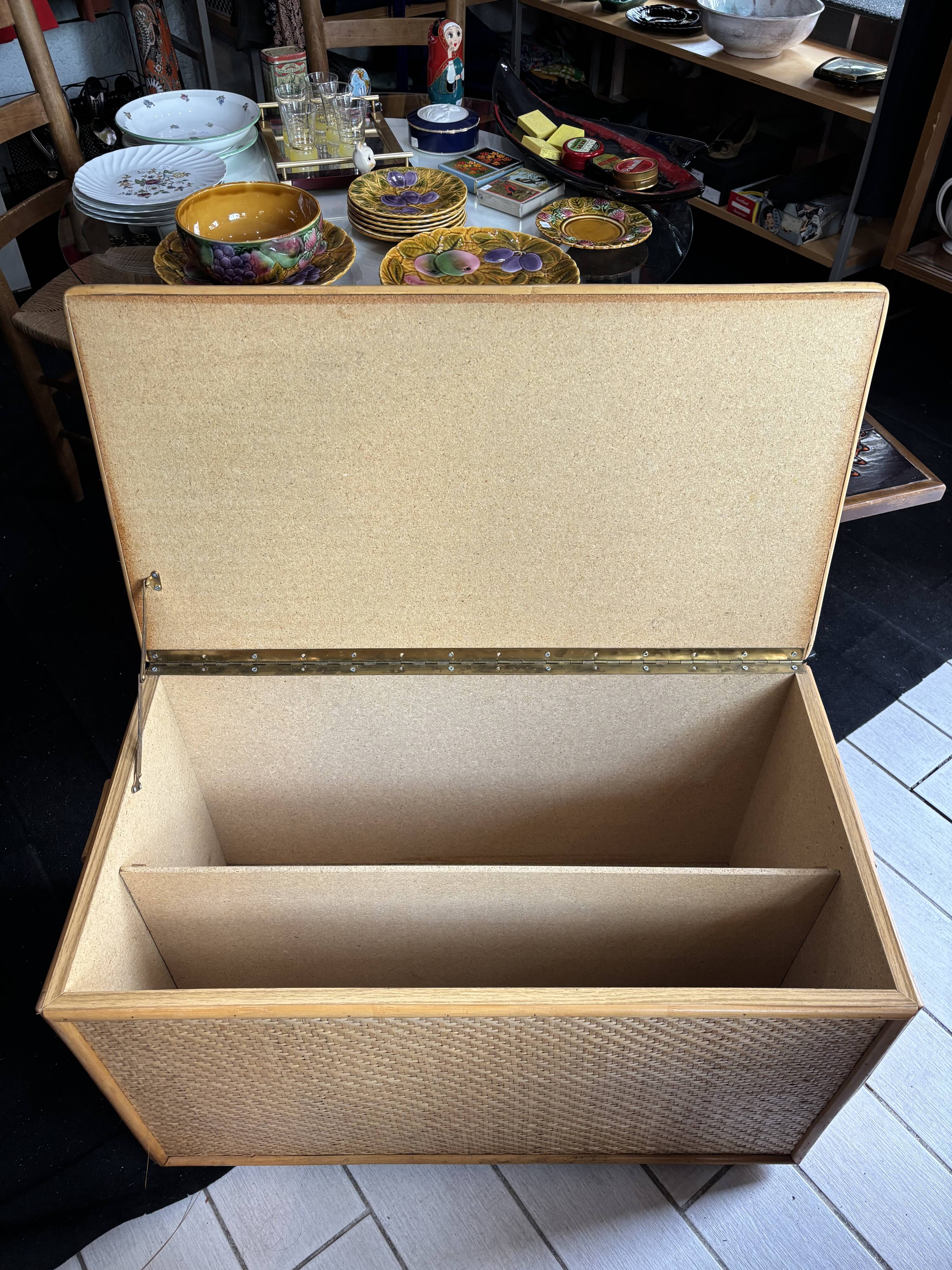 Vintage wicker trunk