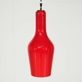 Italian red opaline pendant light - 1960s