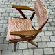 Pair of vintage armchairs in solid wood, 1960s