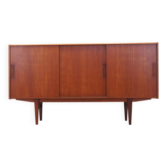 Buffet haut en teck, design danois, années 1960, production : Danemark