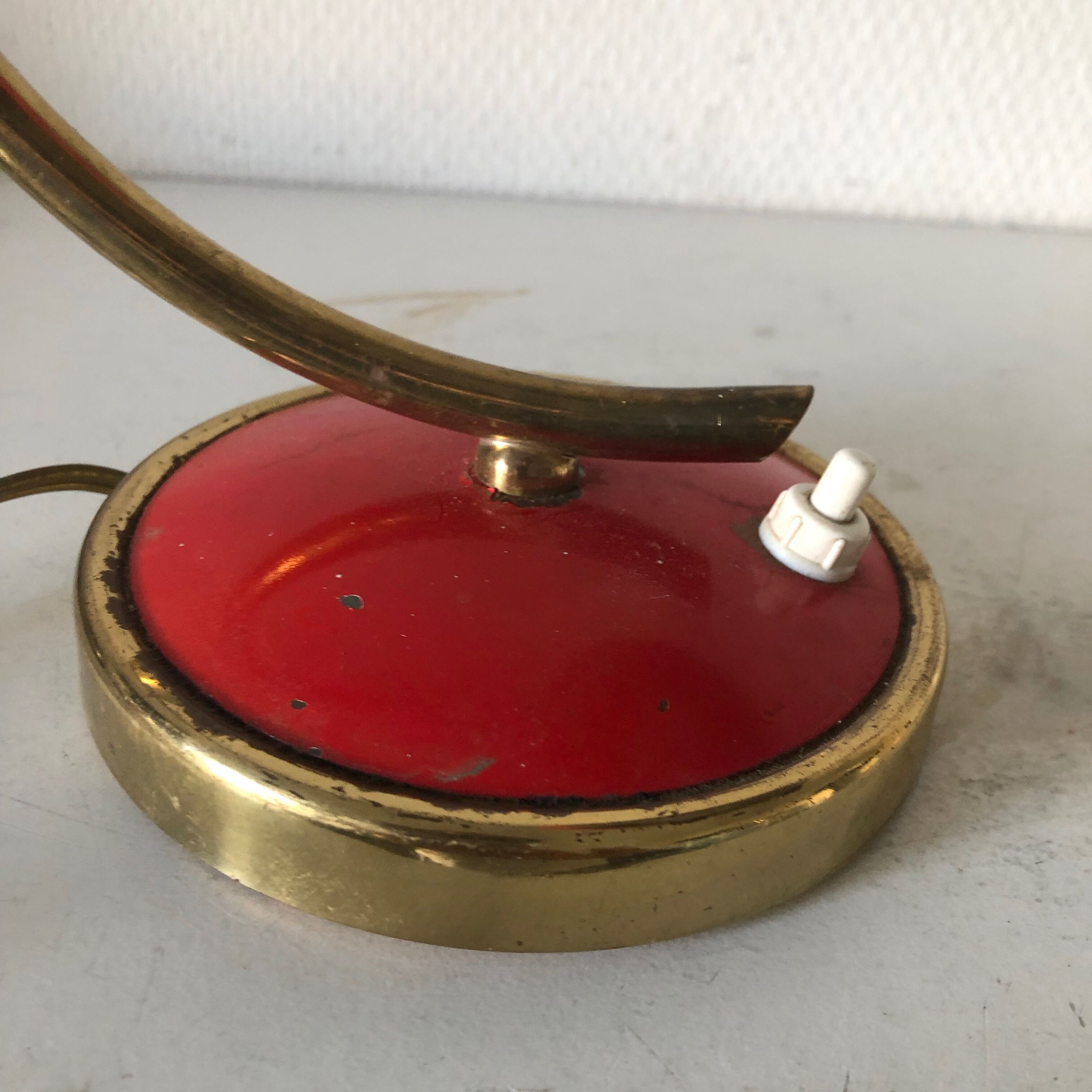 Vintage devil red disderot lamp 1950 28cm