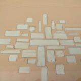 Cream resin console by Jean Claude Dresse, Belgium, 1970