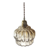 Amber glass pendant light