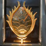 Wall lamp sculpture turtle in resin