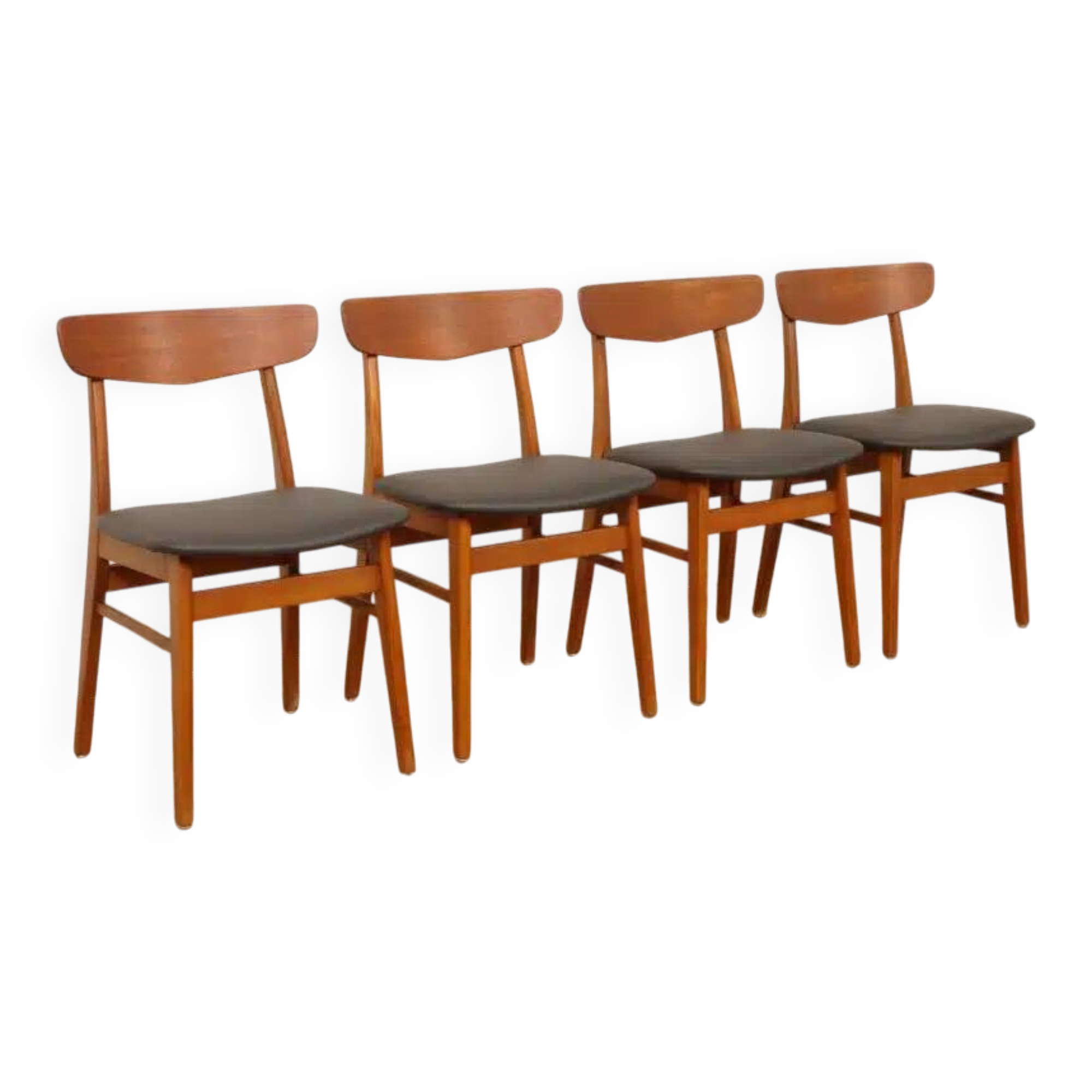 4 chaises de salle à manger Farstrup Modèle 210, rénovées