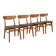 4 chaises de salle à manger Farstrup Modèle 210, rénovées