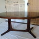 Vintage oval dining table with extensions for Baumann - 1960