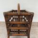 Rattan and wood magazine rack - VINTAGE (1970)