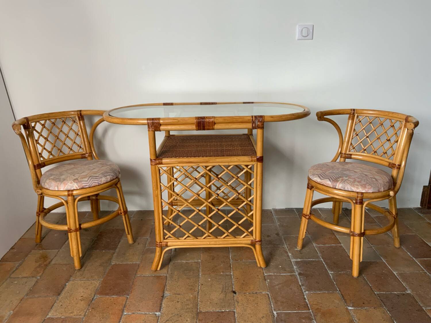 Rattan table and chairs set