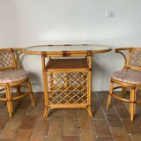 Rattan table and chairs set