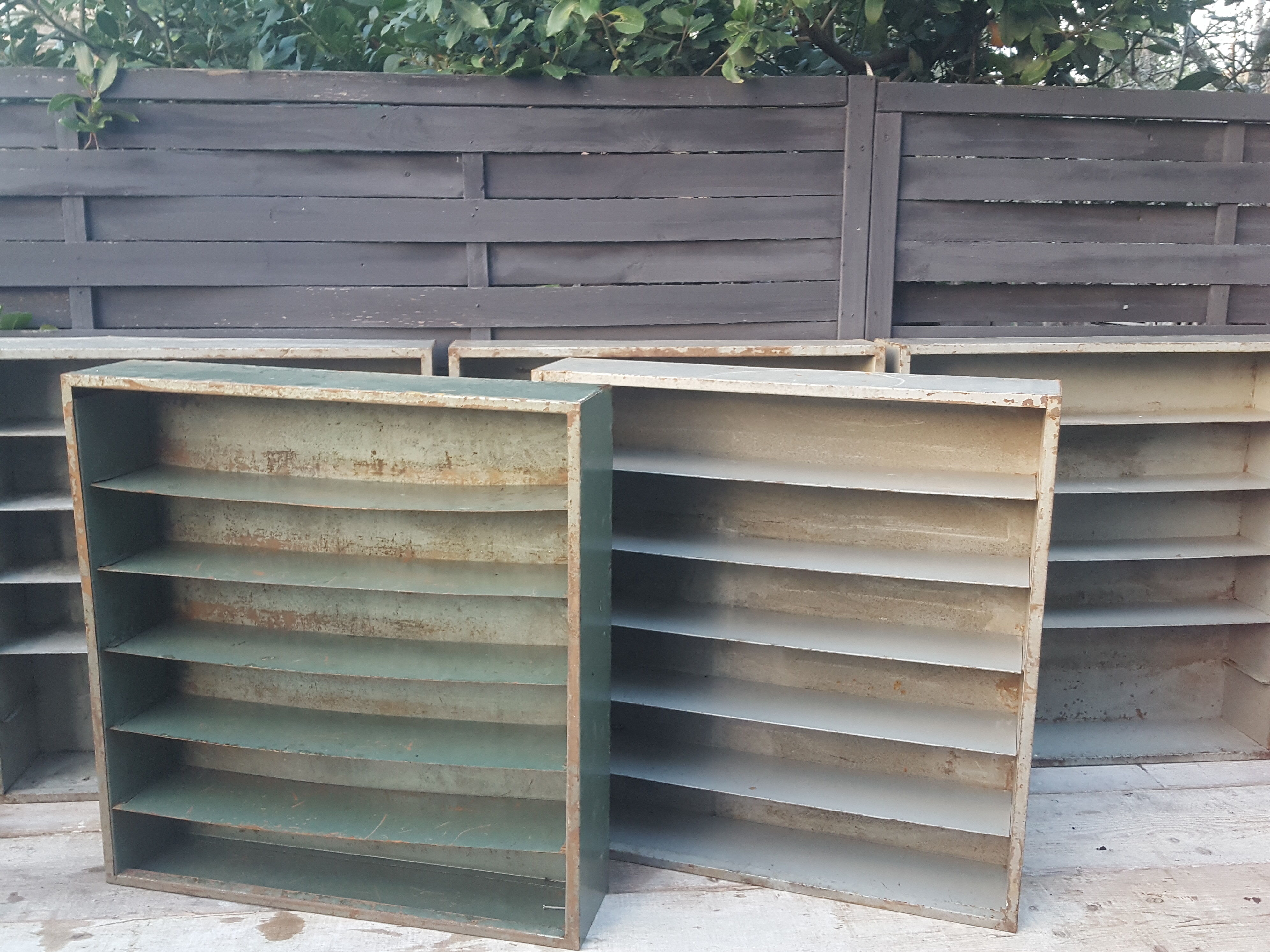 5 industrial shelves