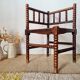 1950s turned wooden corner chair