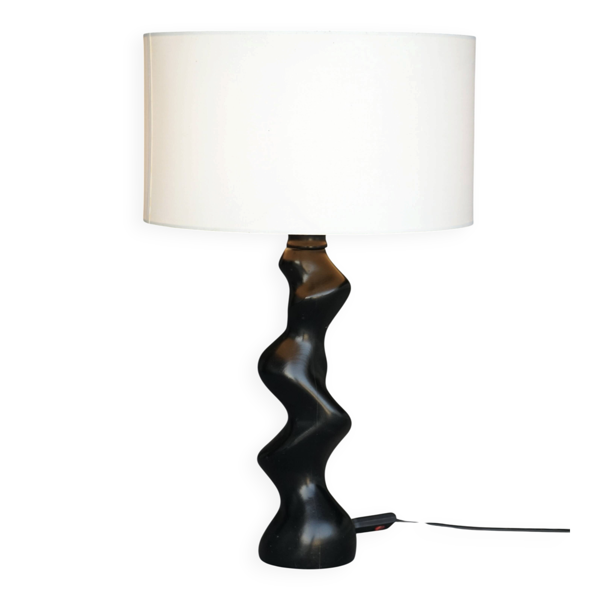 Temde model 42 Sculptural wooden Table Lamp. 1970s