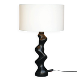 Lampe de table sculpturale en bois modèle 42 Temde. Années 1970.