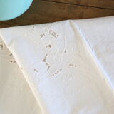 Square tablecloth, embroidered, cotton
