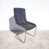 Chrome and fabric hanging chair 1970