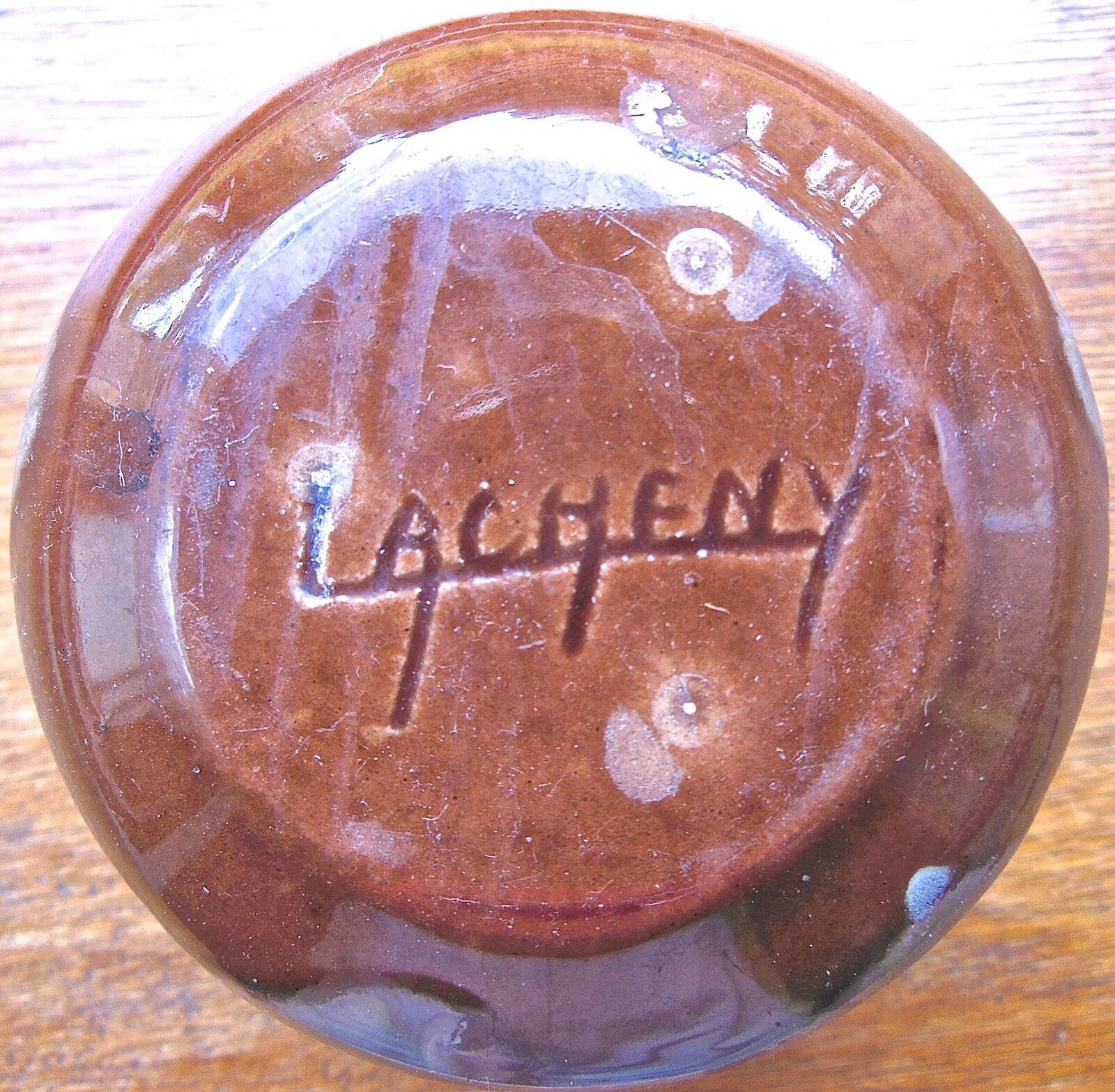 Old sandstone vase from Puisaye: LACHENY (1927-1974)