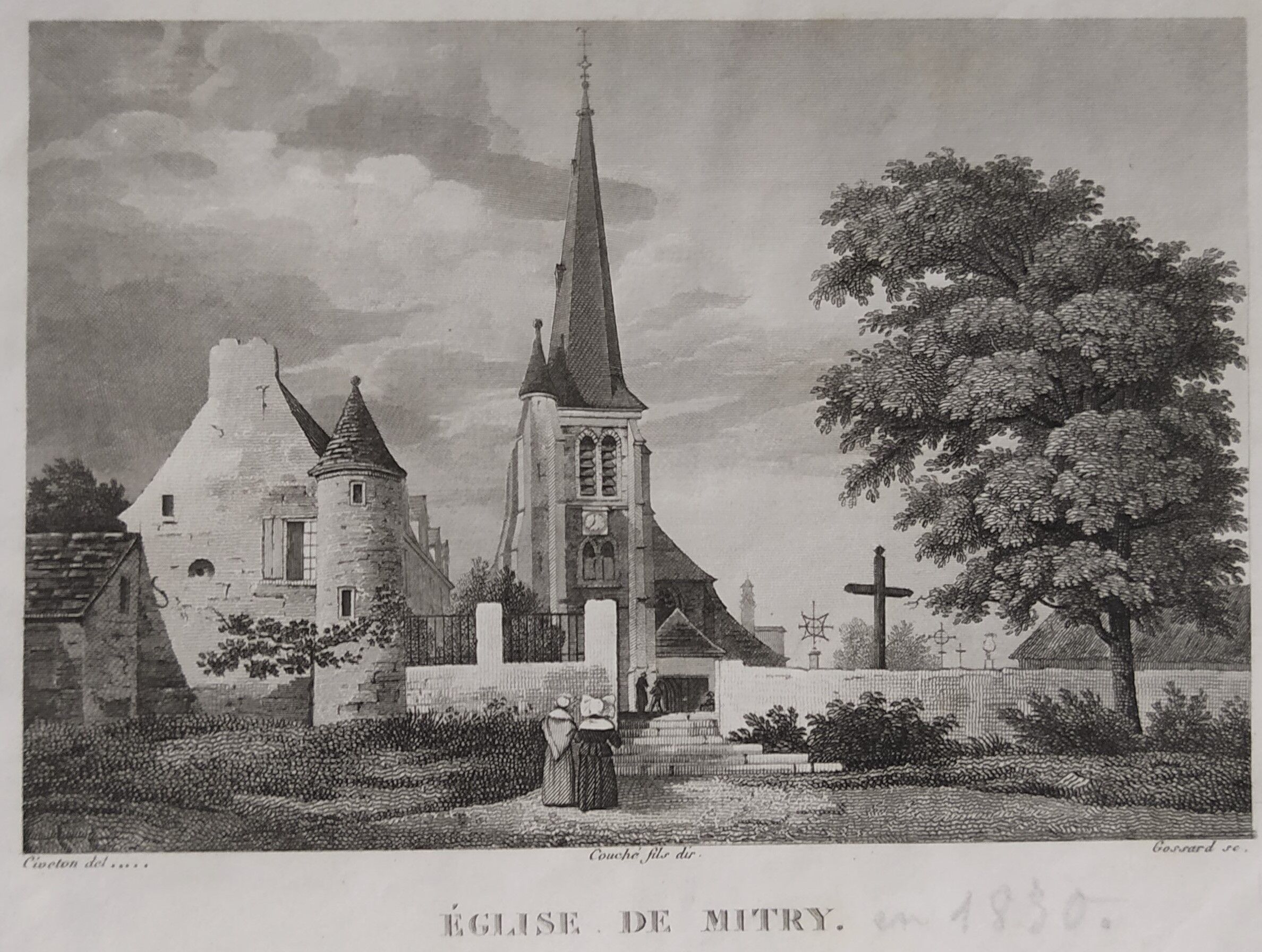 Gravure de 1830 "Eglise de Mmitry"