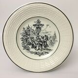Lot de 6 assiettes à dessert représentant 6 mois de l’année. « digoin sarreguemines »