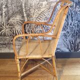 Vintage rattan armchair