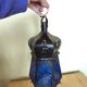 Blue hexagonal Moroccan lantern table lamp