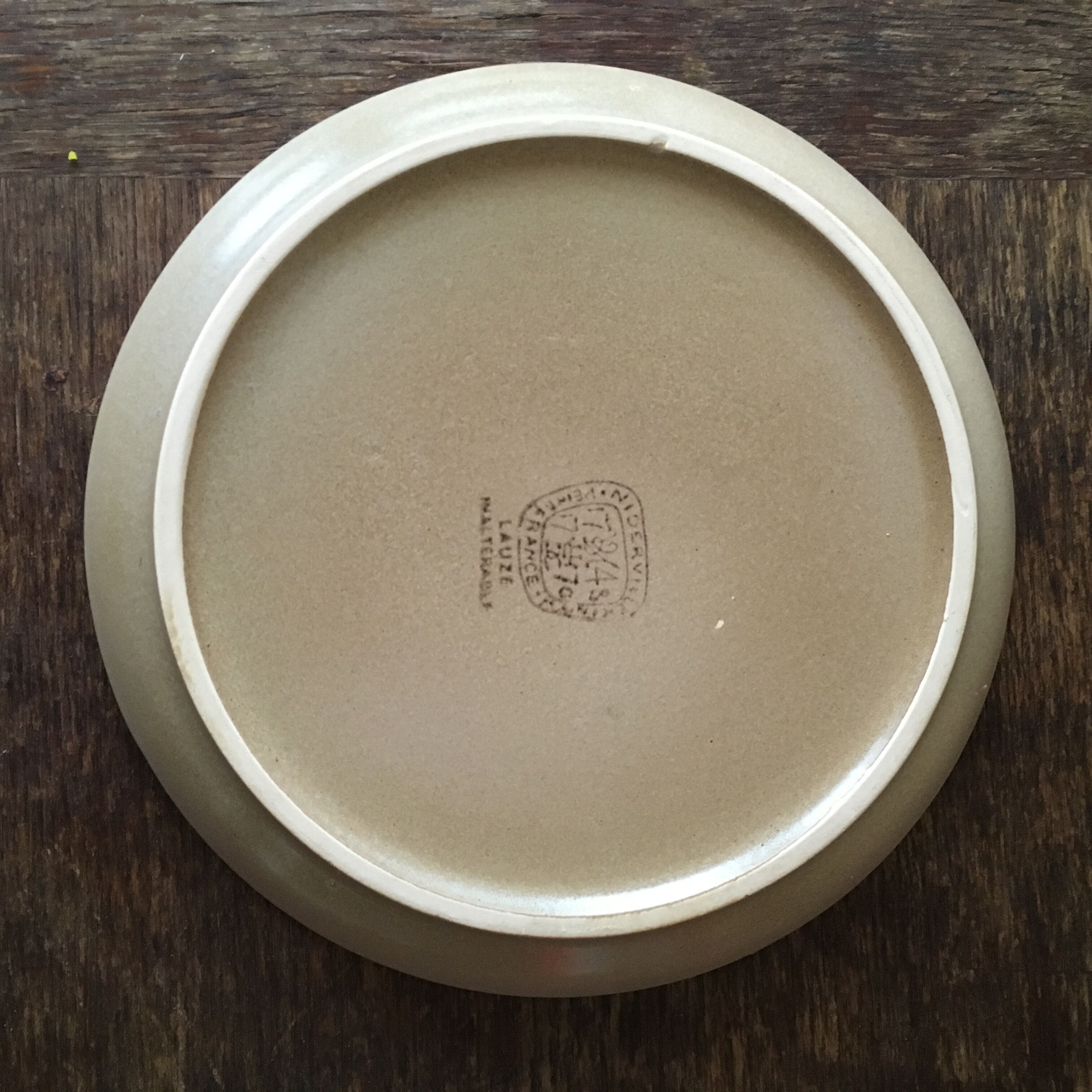 Lot of 8 plates to dessert in sandstone of Niderviller