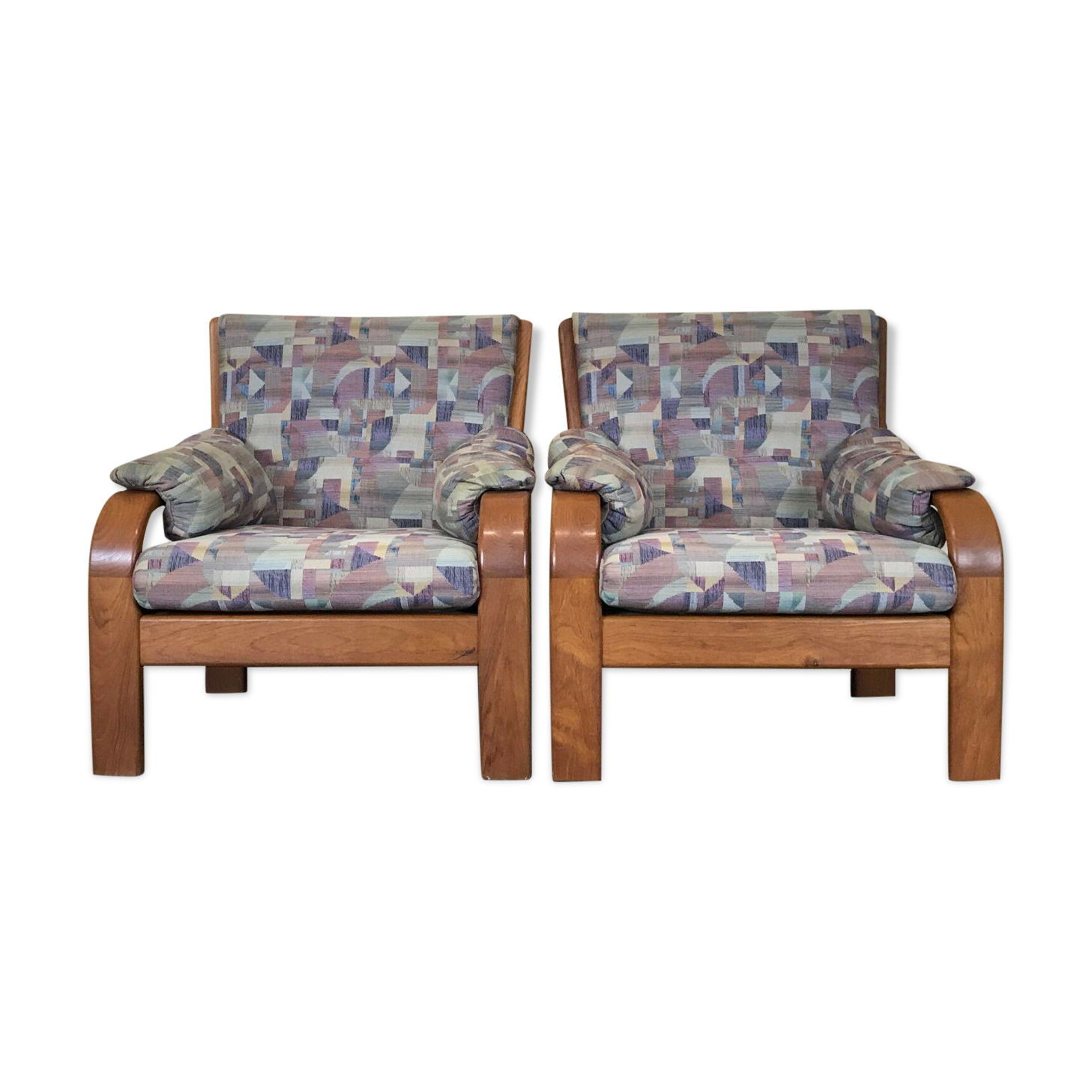 2x 60s 70s Teak Easy Chair Olsen & Laursen Danish Design Denmark