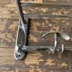 1950s chrome bathroom coat rack with shelf