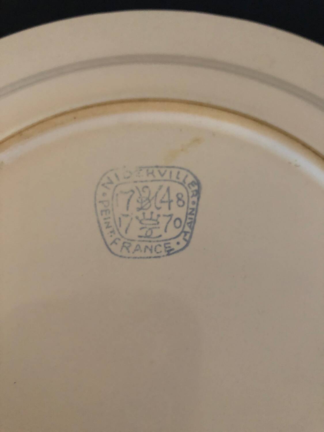 Vintage earthenware dish from Niederviller