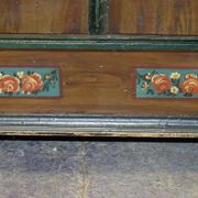 Armoire de mariage allemande peinte à la main, ancienne, 1829-1851