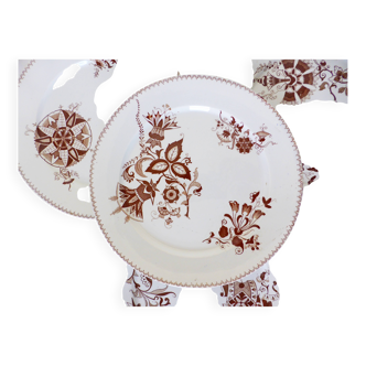 4 assiettes plates de Sarreguemines modèle Danois 210401