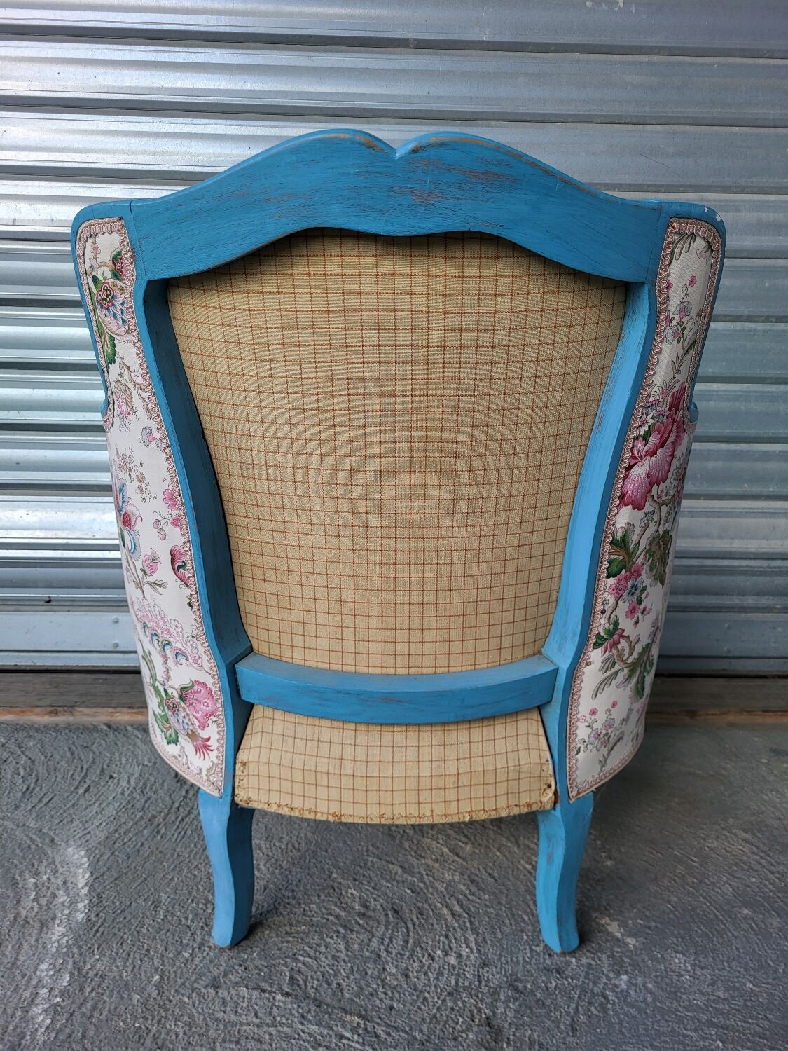 Louis XV style armchair and footstool