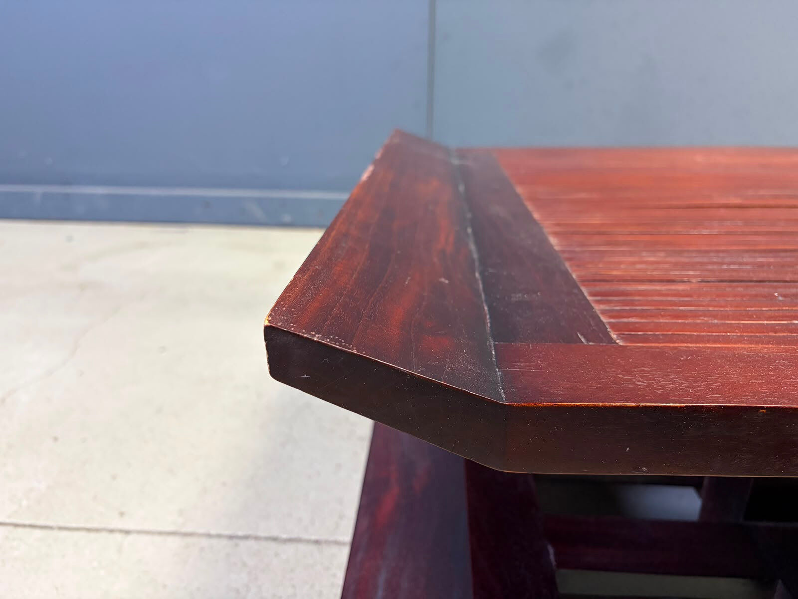 Two-tiered pagoda Wabi Sabi style coffee table in wood and bamboo, 1970s