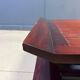 Two-tiered pagoda Wabi Sabi style coffee table in wood and bamboo, 1970s