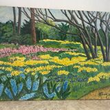 Flower landscape signed 1960