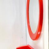 Round orange wall mirror by syla 70 years