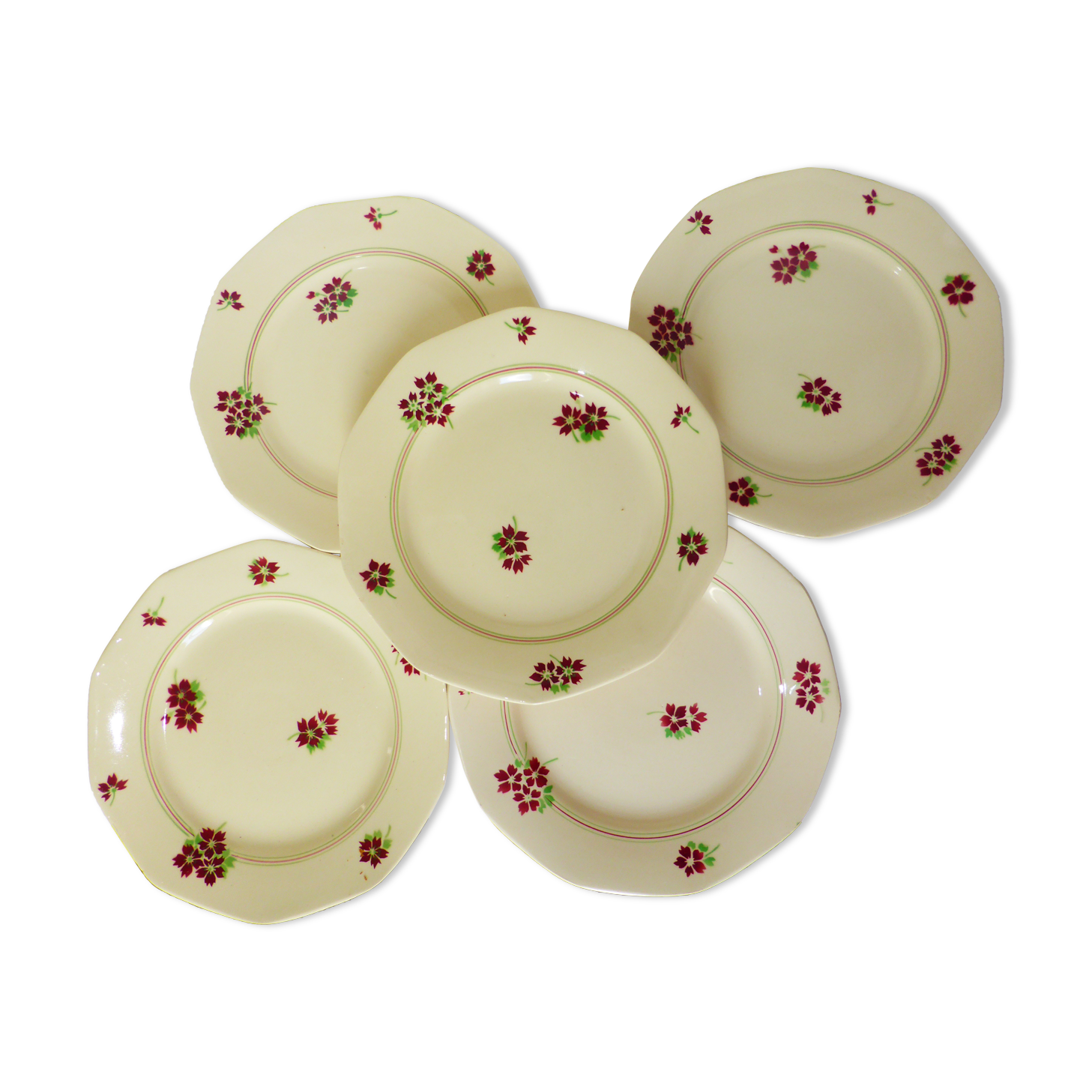 5 flat plates from the Moulin des Loups and Hamage model Paul 220539