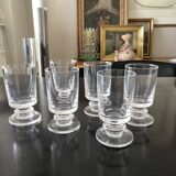 6 crystal glasses 1970s