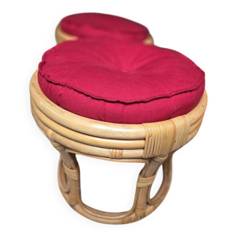 Rattan pouffe