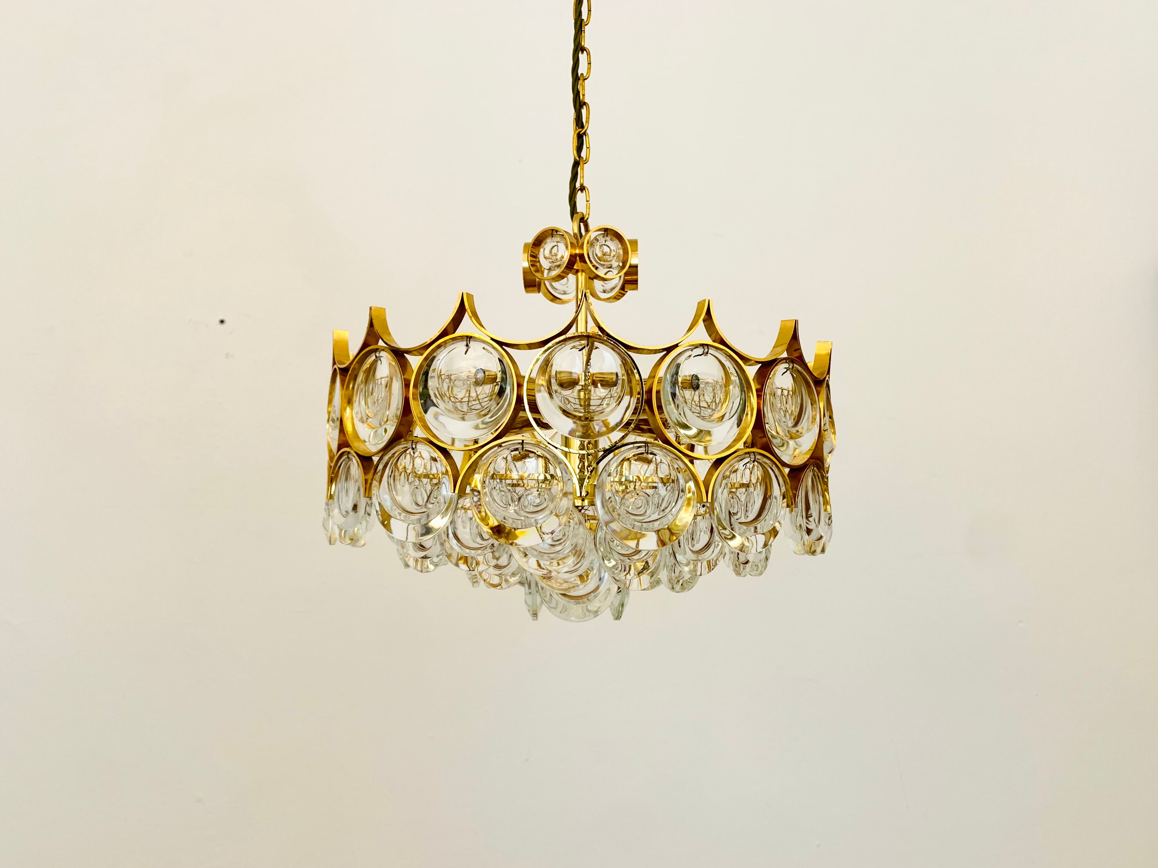 Chandelier en verre cristal par Palwa