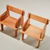Hans Wegner Pair of 1st Edition Peter's Child Chairs for Fredericia Denmark 1944