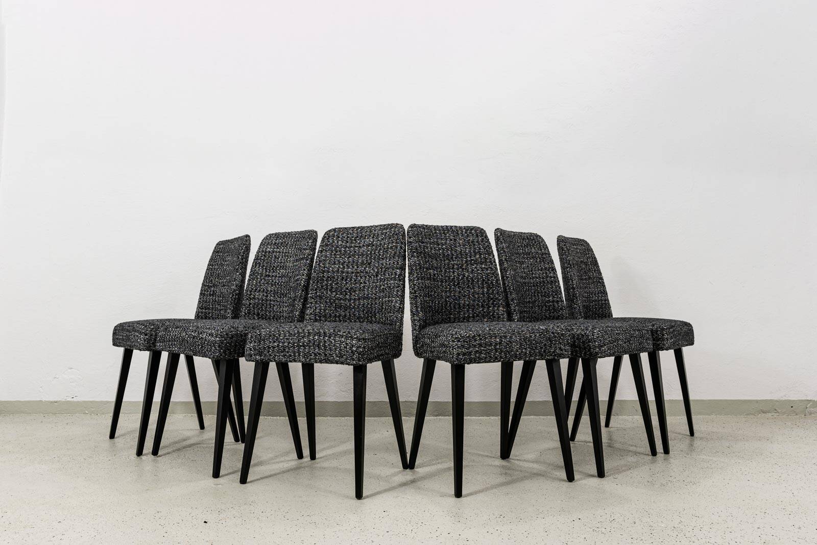 Mid-Century Modern Dining Chairs, Poland, 1960's, Set of 6